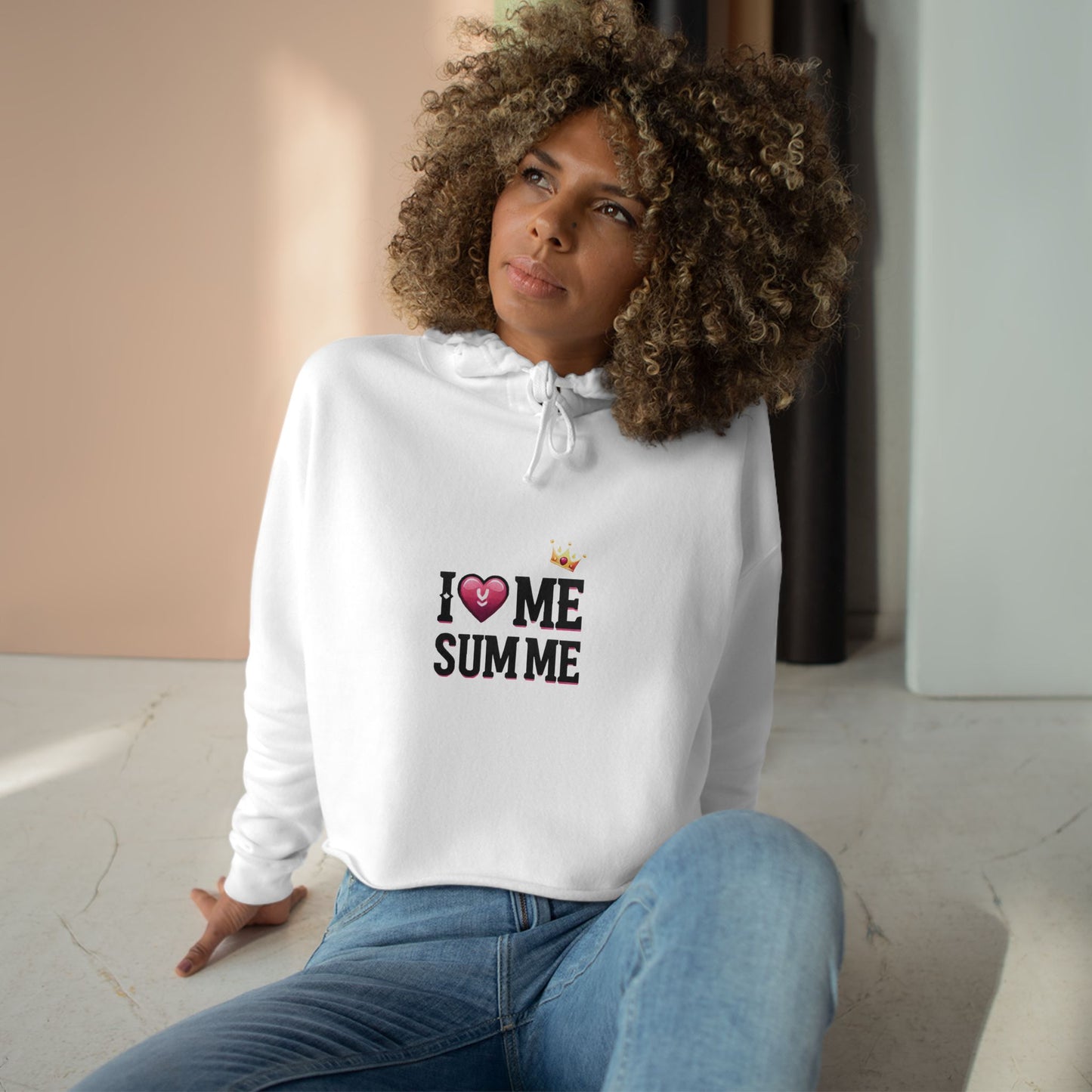 Crop Hoodie - Love me sum me