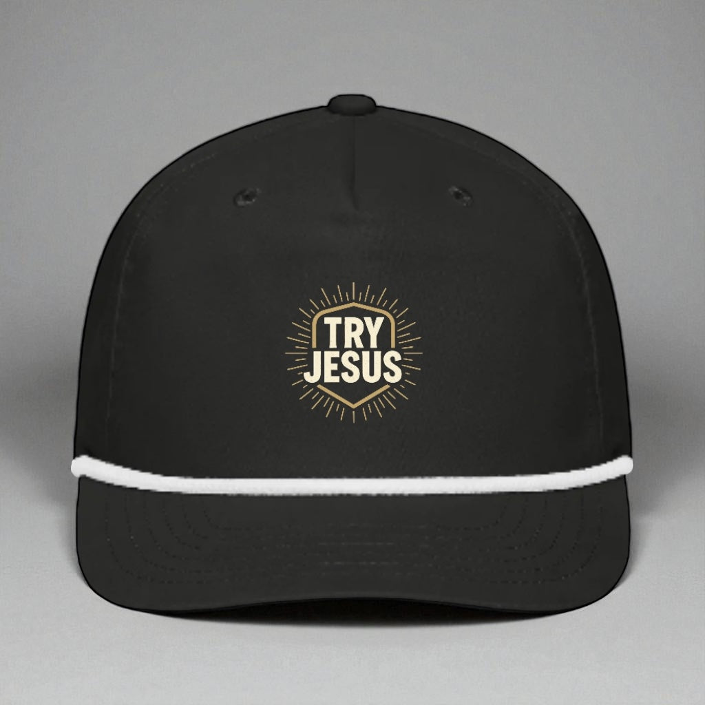 Try JESUS Golf rope cap