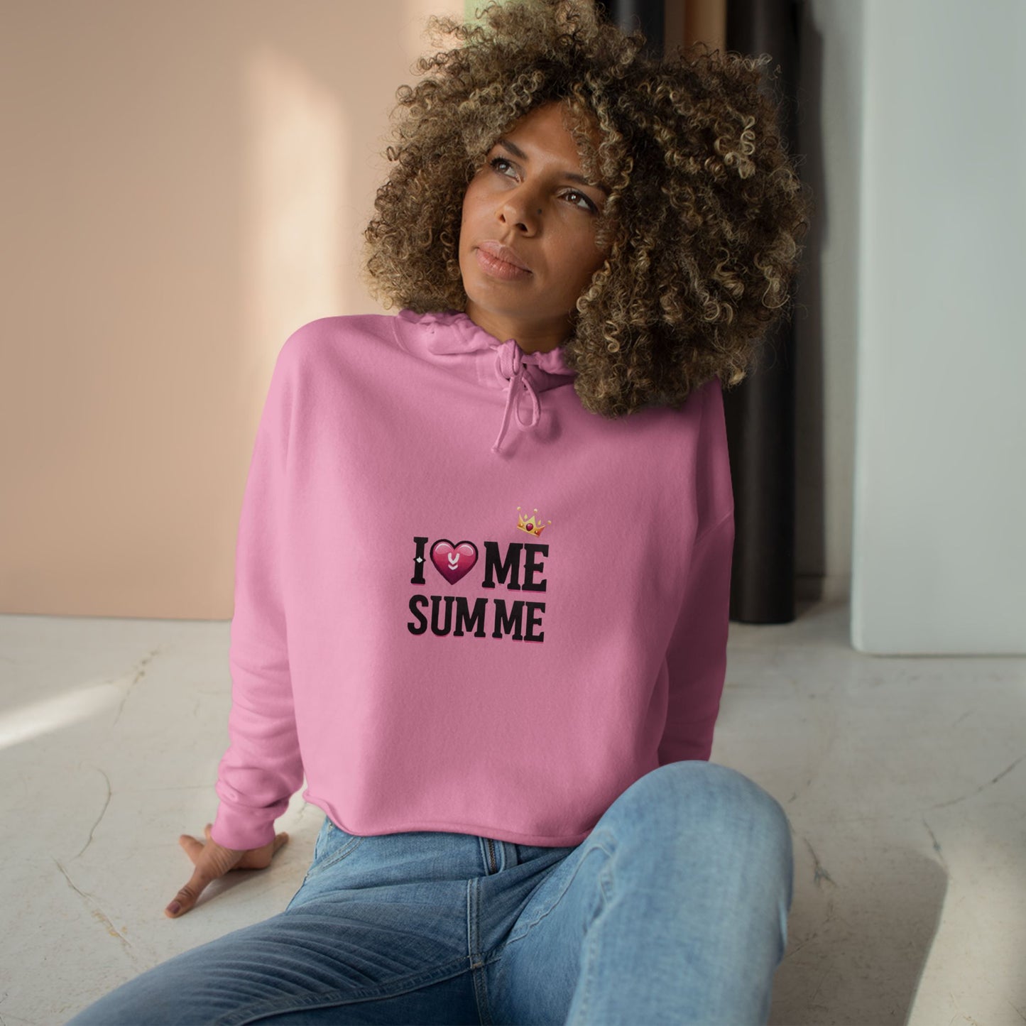 Crop Hoodie - Love me sum me