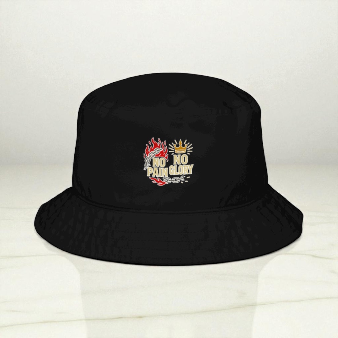 No pain no glory Organic bucket hat